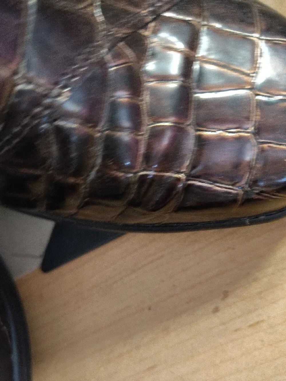 Clarks Men's Dark Brown Croc-Embossed Slip-On Loafers